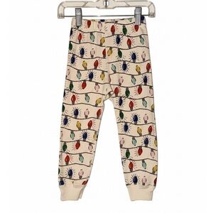 Hanna Andersson Girls Christmas Lights Jogger Sleep Pants Organic Cotton